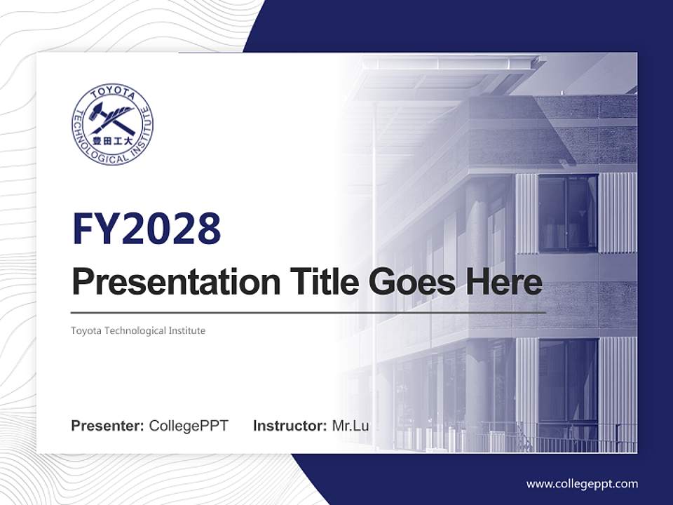 Toyota Technological Institute Academic Presentation/Research Findings Report PPT Template4:3 ratio PPT effect preview image5