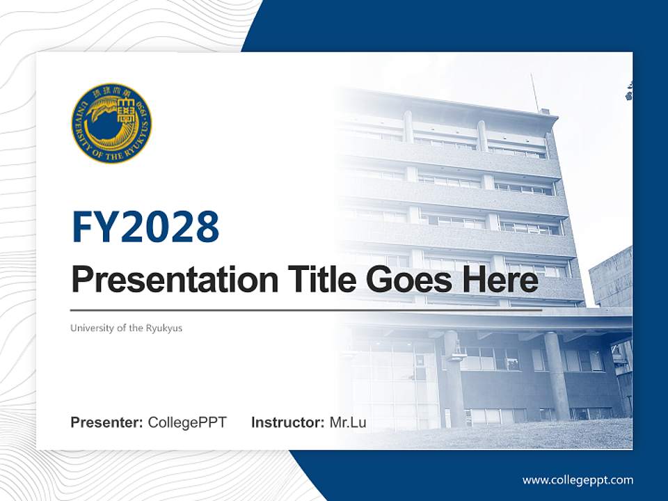 University of the Ryukyus Academic Presentation/Research Findings Report PPT Template4:3 ratio PPT effect preview image5