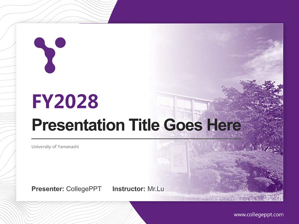 University of Yamanashi Academic Presentation/Research Findings Report PPT Template4:3 ratio PPT effect preview image5