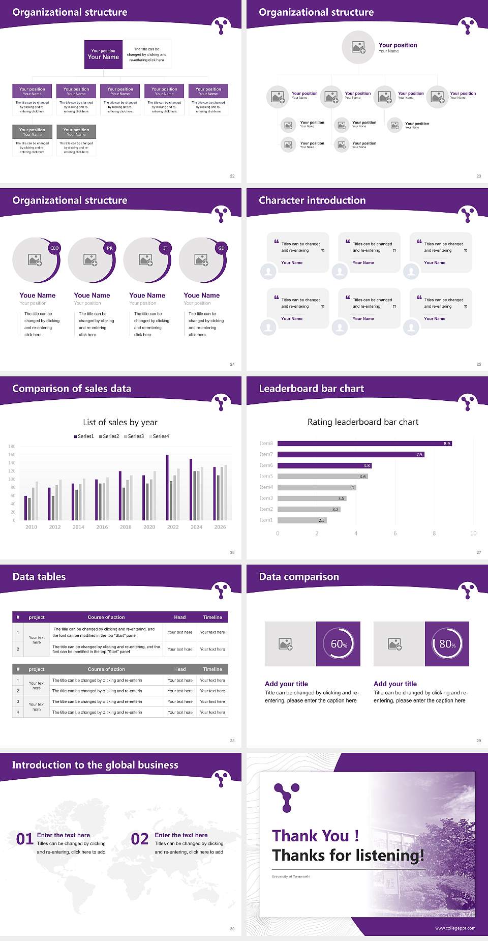 University of Yamanashi Academic Presentation/Research Findings Report PPT Template4:3 ratio PPT effect preview image4