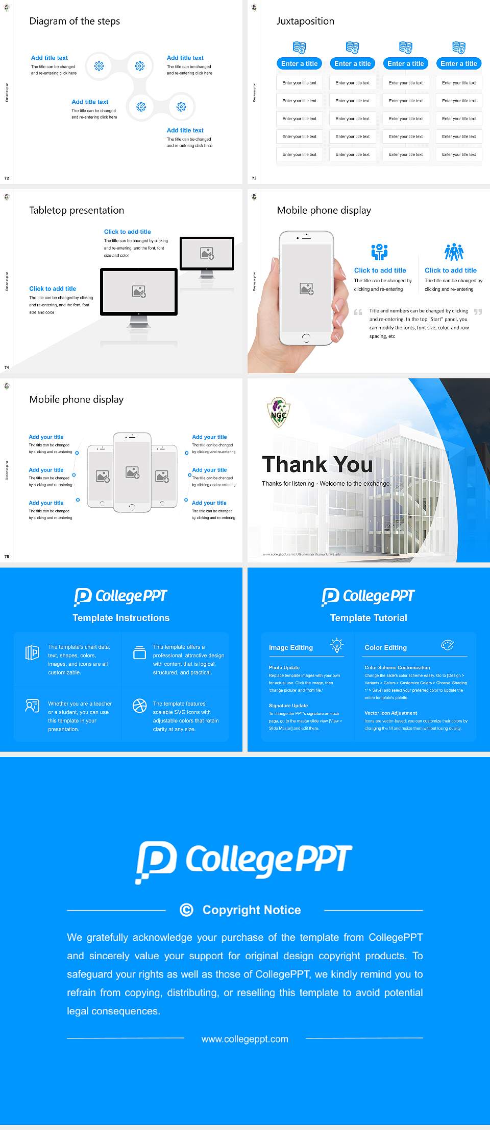 Utsunomiya Kyowa University Competition/Entrepreneurship Contest PPT Template4:3 ratio PPT effect preview image9