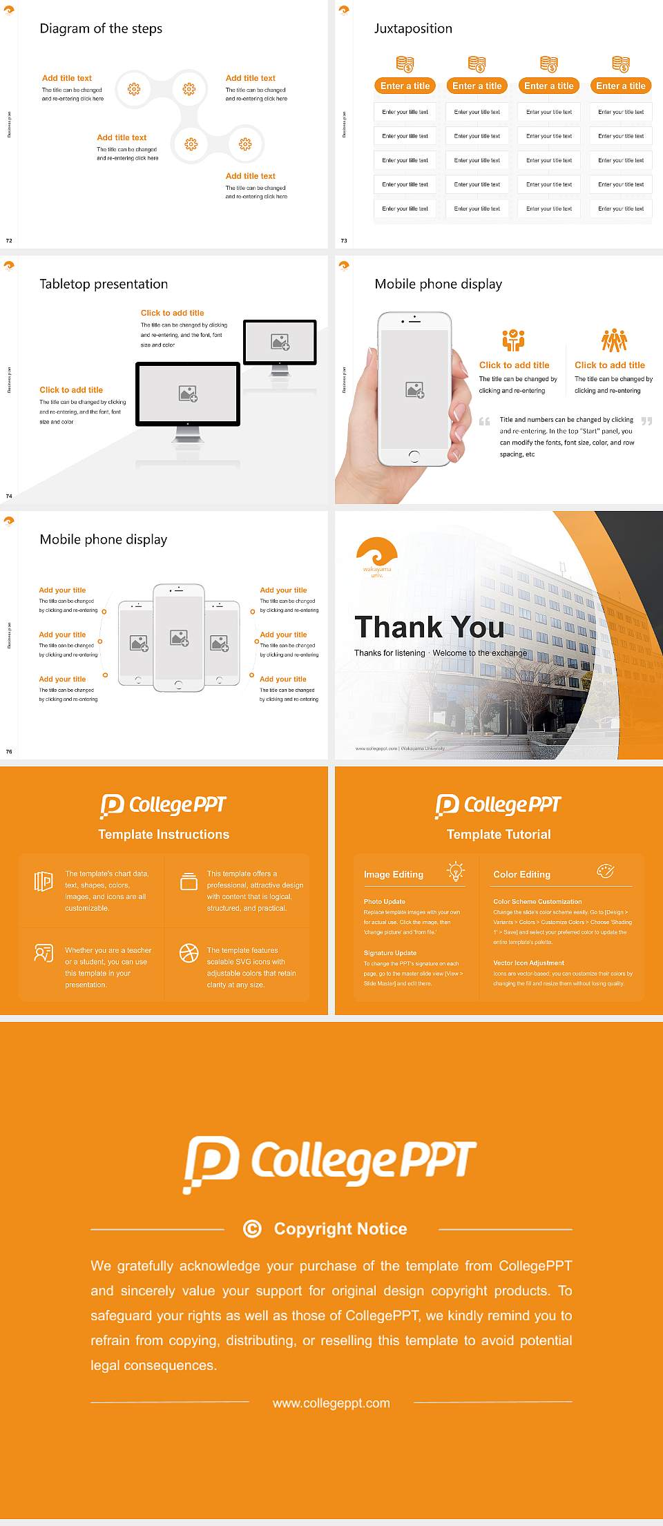 Wakayama University Competition/Entrepreneurship Contest PPT Template4:3 ratio PPT effect preview image9