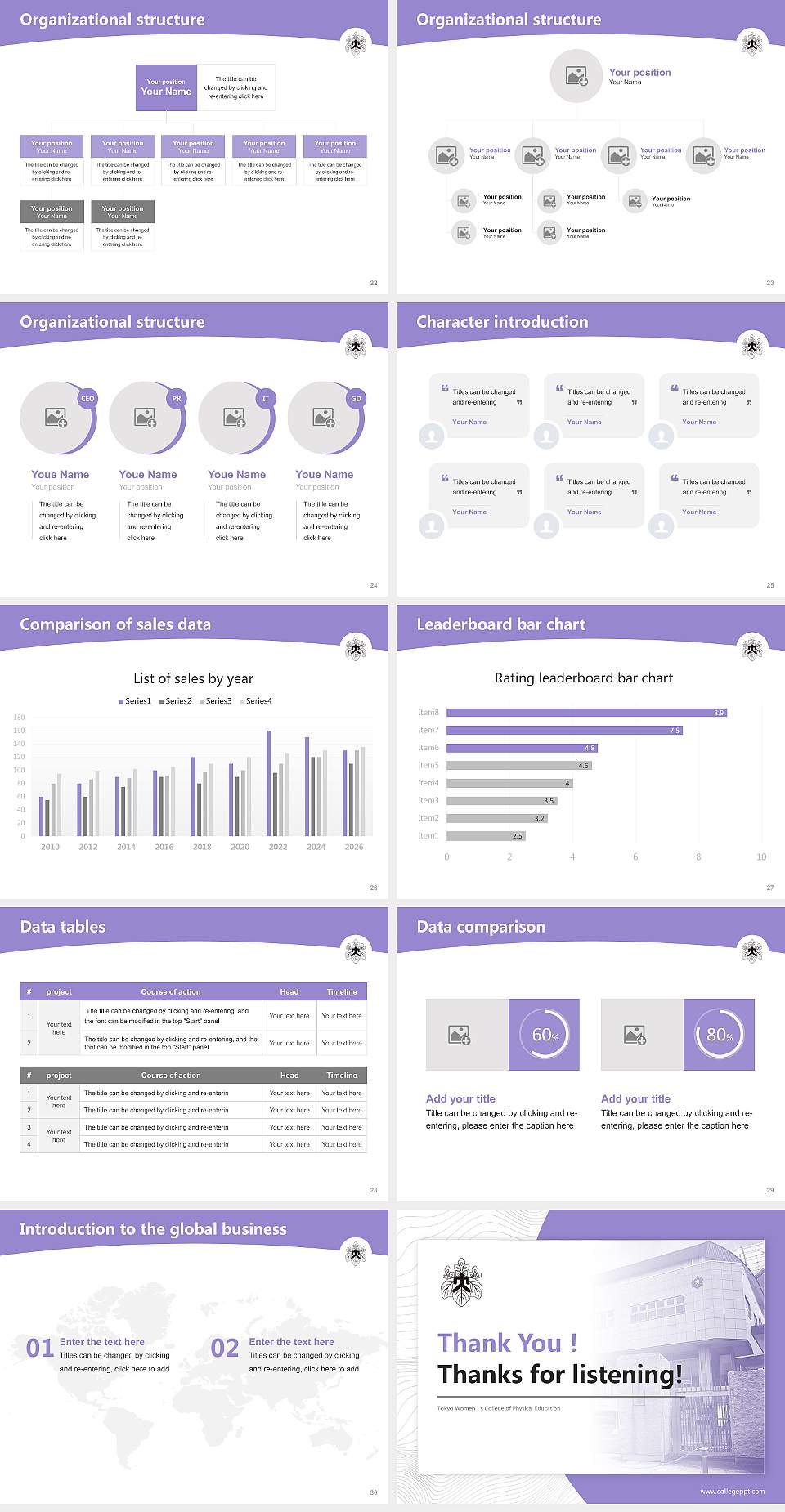 Tokyo Women’s College of Physical Education Academic Presentation/Research Findings Report PPT Template4:3 ratio PPT effect preview image4