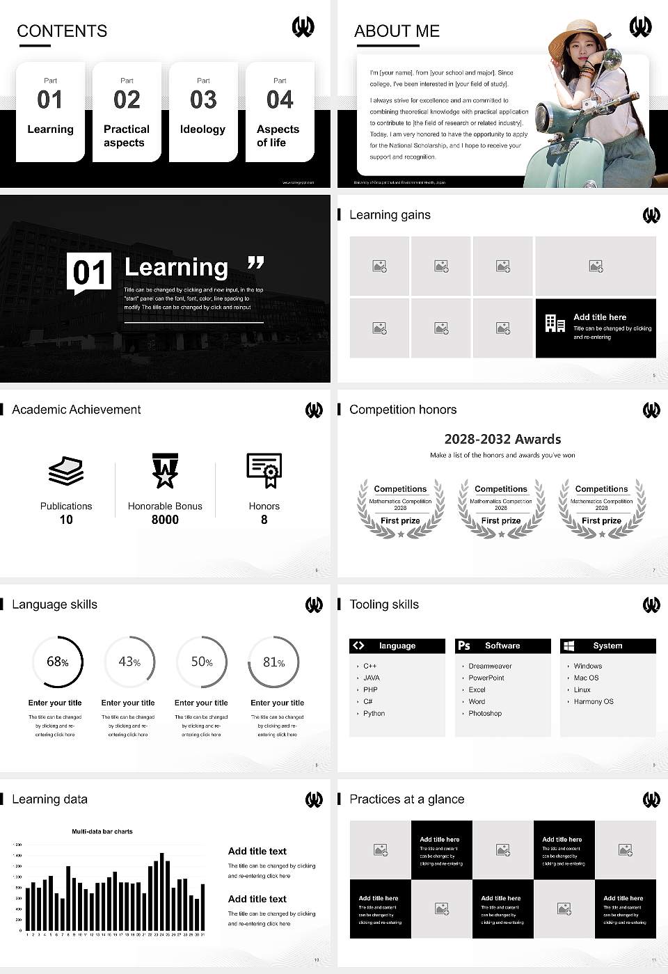 University of Occupational and Environmental Health, Japan National Scholarship Defense PPT Template16:9 ratio PPT effect preview image2