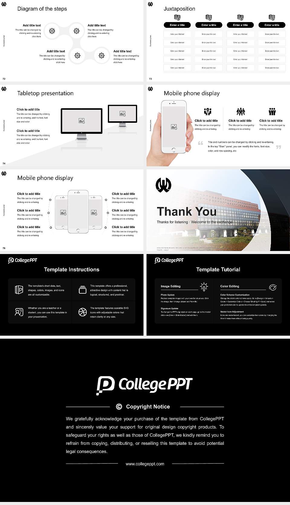 University of Occupational and Environmental Health, Japan Competition/Entrepreneurship Contest PPT Template16:9 ratio PPT effect preview image9