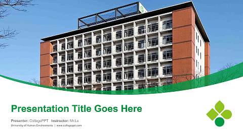 University of Human Environments Course/Courseware Creation PPT Template
