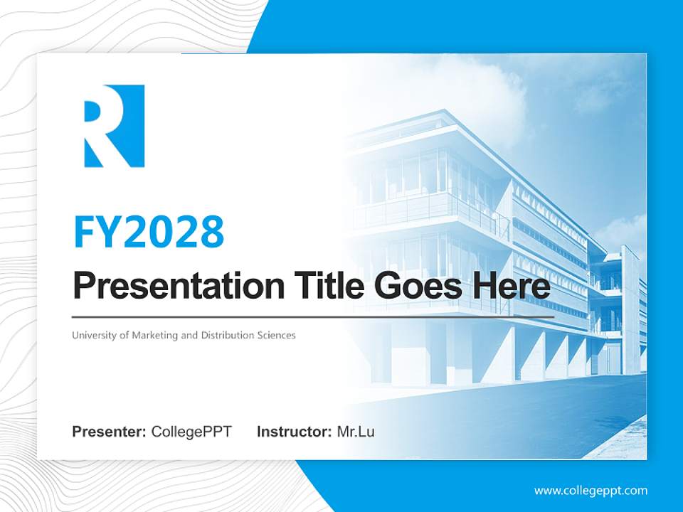 University of Marketing and Distribution Sciences Academic Presentation/Research Findings Report PPT Template4:3 ratio PPT effect preview image5