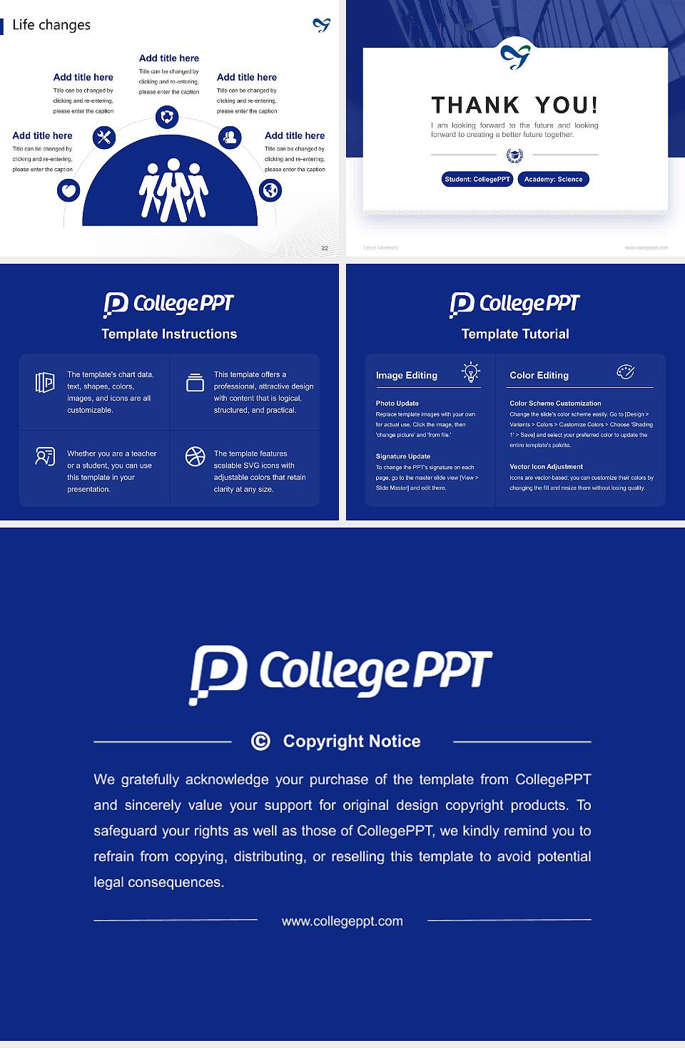 Tottori University National Scholarship Defense PPT Template4:3 ratio PPT effect preview image4