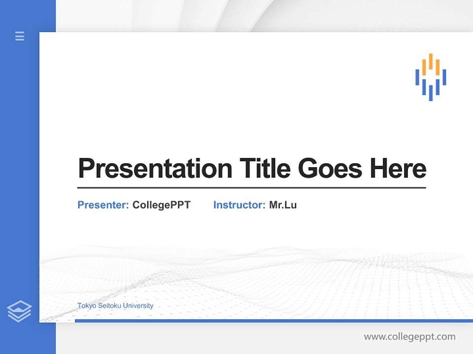 Tokyo Seitoku University Thesis Proposal/Graduation Defense PPT Template4:3 ratio PPT effect preview image5