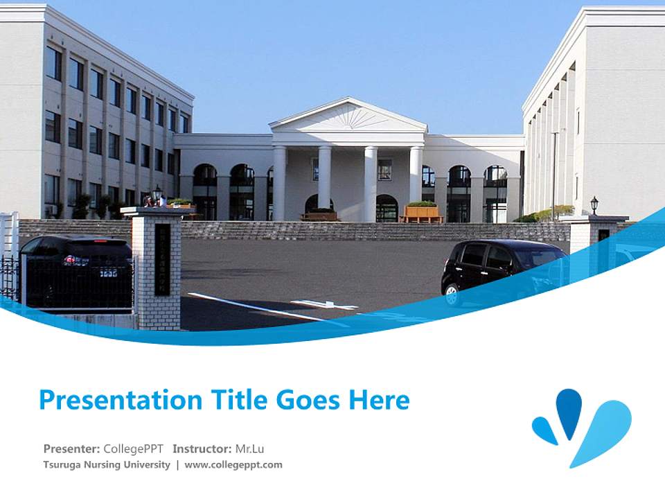 Tsuruga Nursing University Course/Courseware Creation PPT Template4:3 ratio PPT effect preview image5