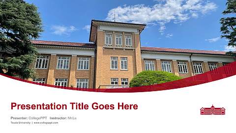 Tsuda University Course/Courseware Creation PPT Template