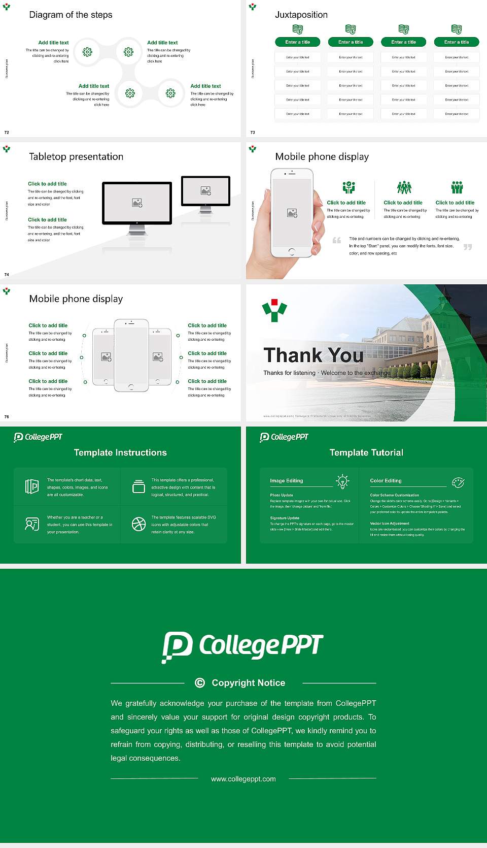 Yamagata Prefectural University of Health Sciences Competition/Entrepreneurship Contest PPT Template16:9 ratio PPT effect preview image9
