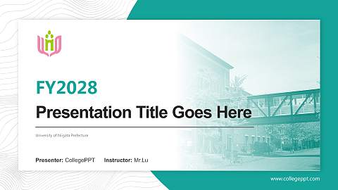 University of Niigata Prefecture Academic Presentation/Research Findings Report PPT Template