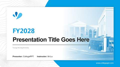 Tsuruga Nursing University Academic Presentation/Research Findings Report PPT Template