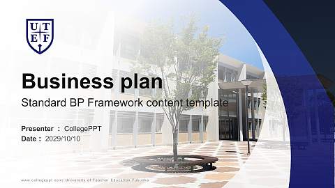 University of Teacher Education Fukuoka Competition/Entrepreneurship Contest PPT Template