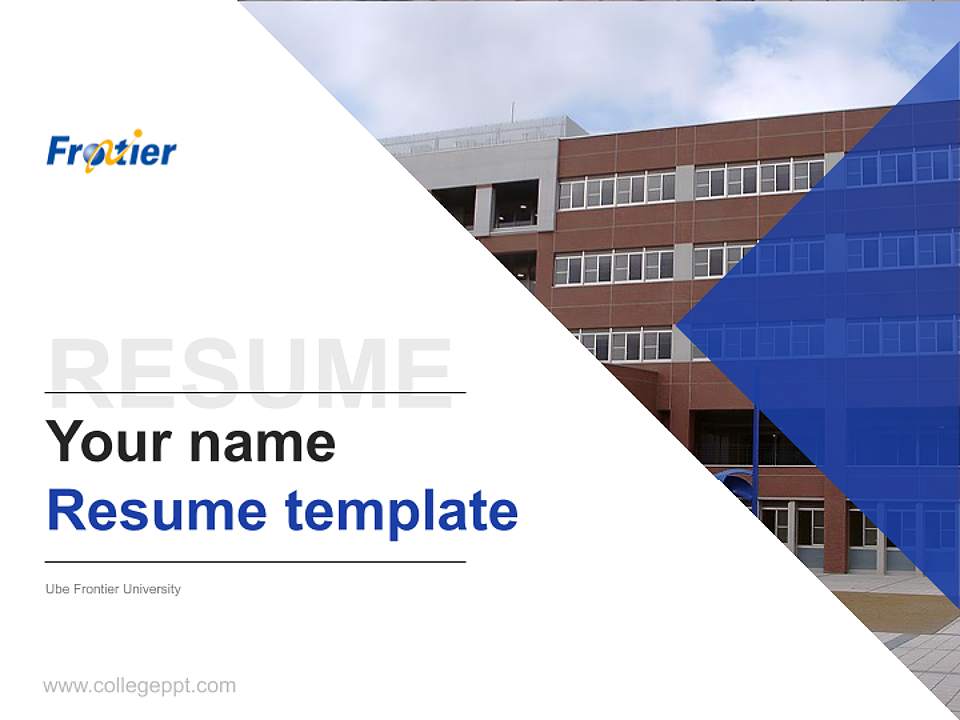 Ube Frontier University Resume PPT Template4:3 ratio PPT effect preview image5