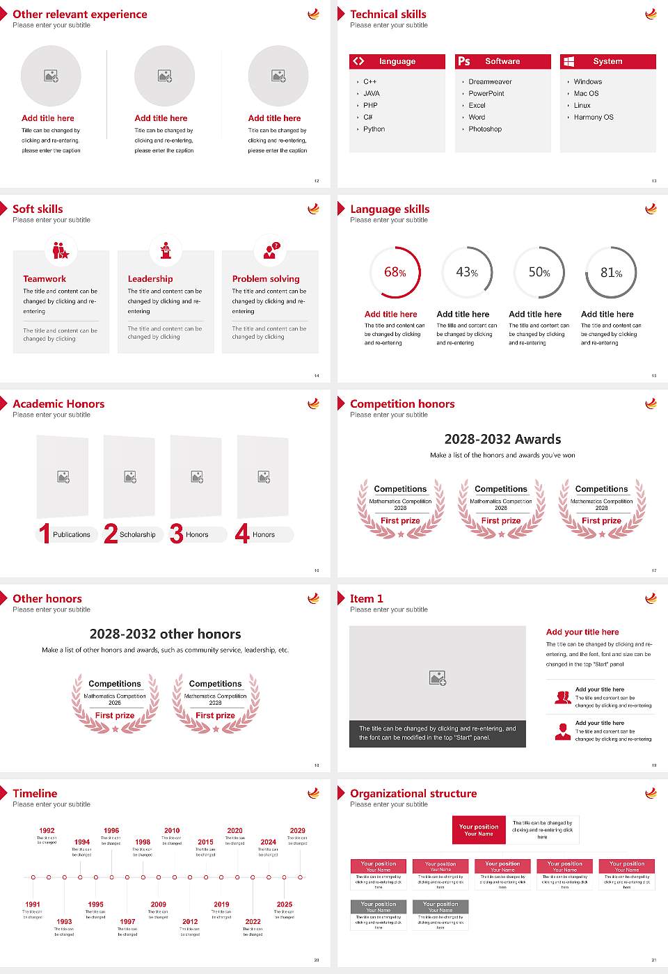 Toyo Gakuen University Resume PPT Template16:9 ratio PPT effect preview image3