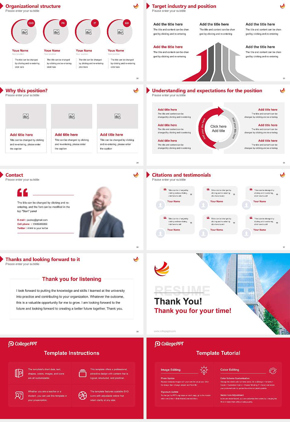 Toyo Gakuen University Resume PPT Template16:9 ratio PPT effect preview image4