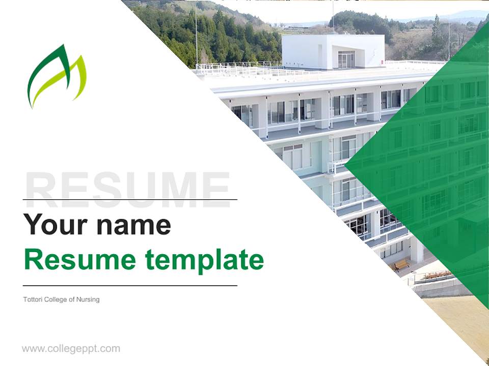 Tottori College of Nursing Resume PPT Template4:3 ratio PPT effect preview image5