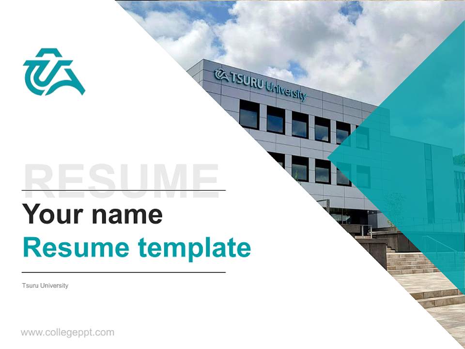 Tsuru University Resume PPT Template4:3 ratio PPT effect preview image5