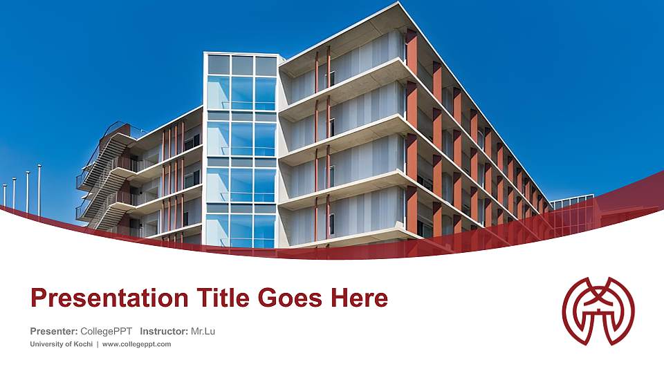 University of Kochi Course/Courseware Creation PPT Template16:9 ratio PPT effect preview image
