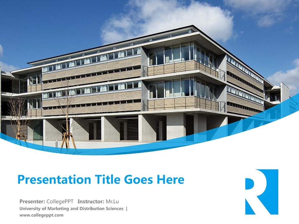 University of Marketing and Distribution Sciences Course/Courseware Creation PPT Template4:3 ratio PPT effect preview image5