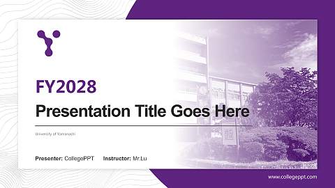 University of Yamanashi Academic Presentation/Research Findings Report PPT Template