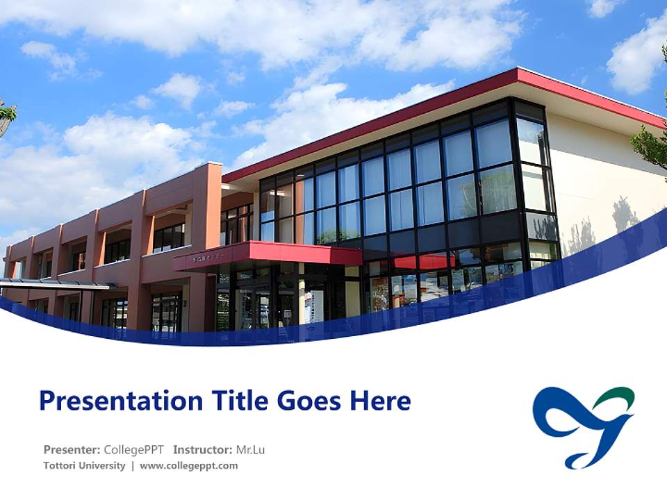Tottori University Course/Courseware Creation PPT Template4:3 ratio PPT effect preview image5