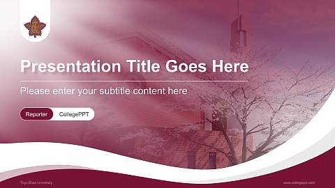 Toyo Eiwa University Lecture Sharing and Networking Event PPT Template