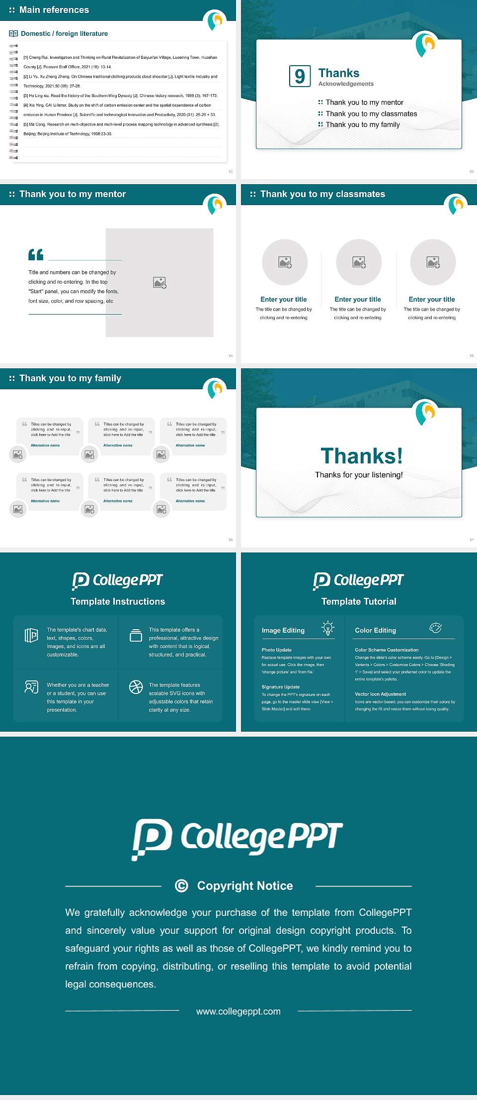 Tsukuba University of Technology Graduation Thesis Defense PPT Template4:3 ratio PPT effect preview image7
