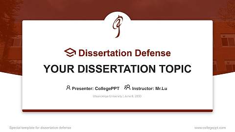 Utsunomiya University Graduation Thesis Defense PPT Template