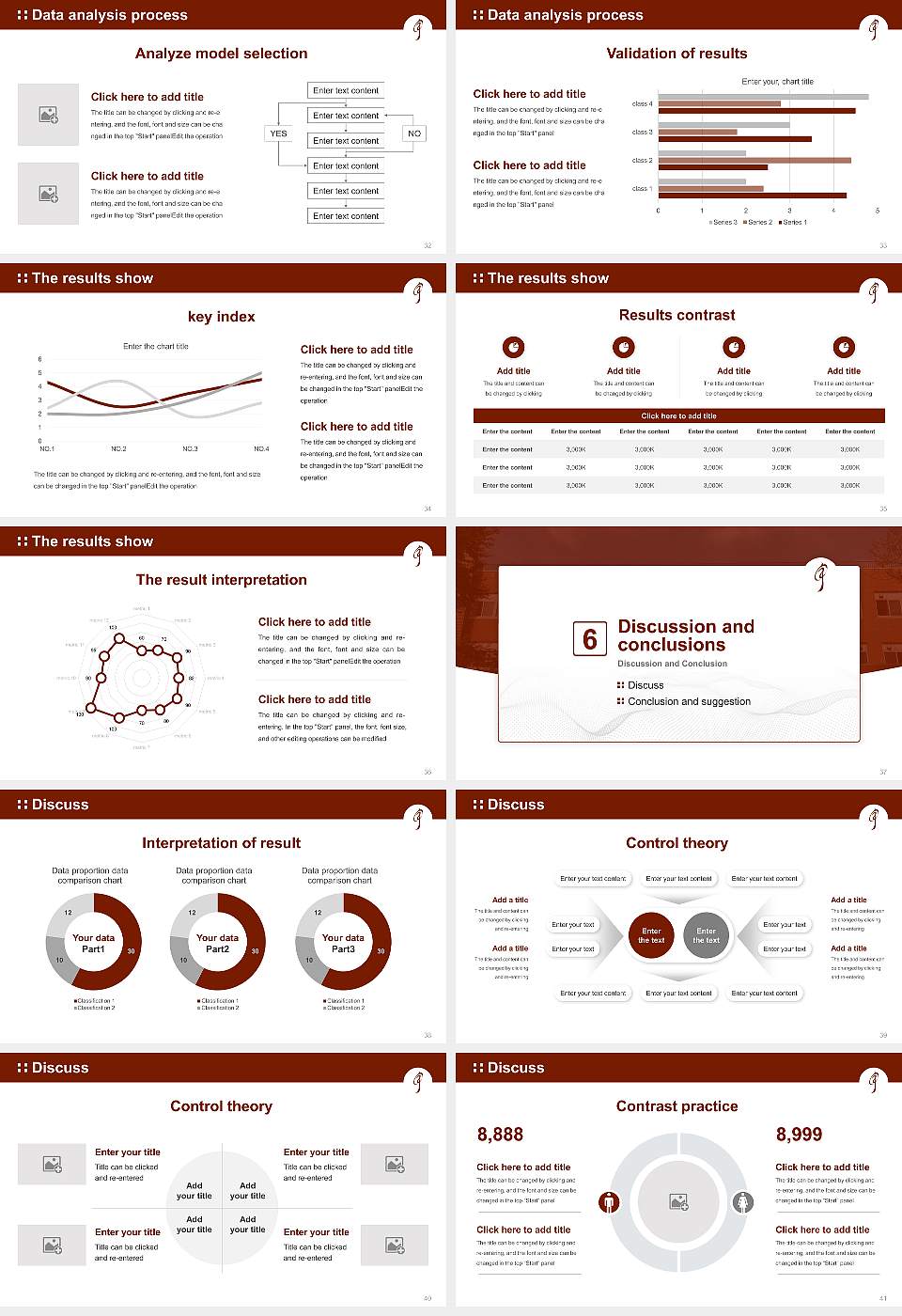 Utsunomiya University Graduation Thesis Defense PPT Template16:9 ratio PPT effect preview image5