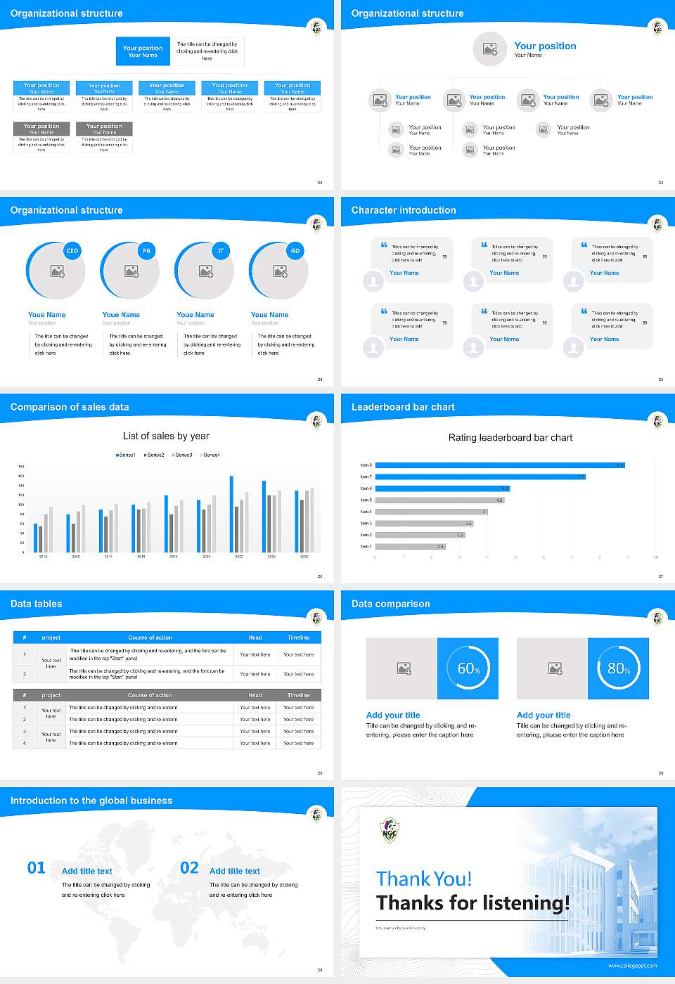 Utsunomiya Kyowa University Academic Presentation/Research Findings Report PPT Template16:9 ratio PPT effect preview image4