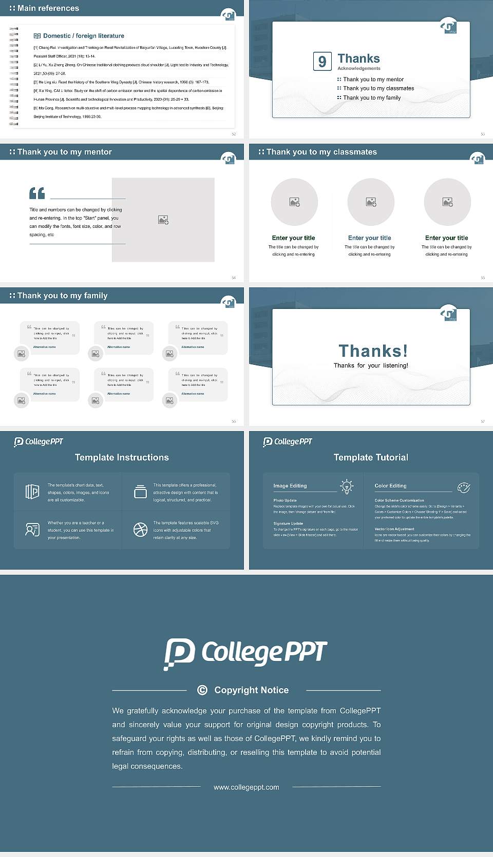 University of Toyama Graduation Thesis Defense PPT Template16:9 ratio PPT effect preview image7