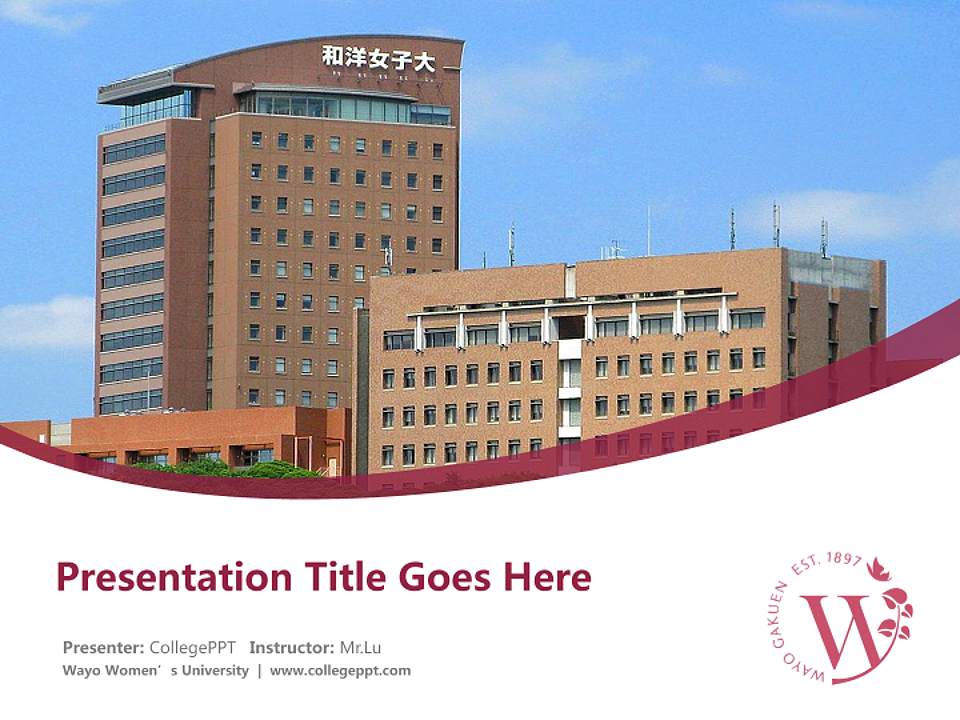 Wayo Women’s University Course/Courseware Creation PPT Template4:3 ratio PPT effect preview image5