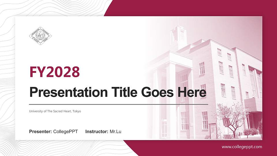 University of The Sacred Heart, Tokyo Academic Presentation/Research Findings Report PPT Template16:9 ratio PPT effect preview image