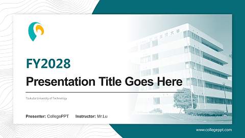 Tsukuba University of Technology Academic Presentation/Research Findings Report PPT Template