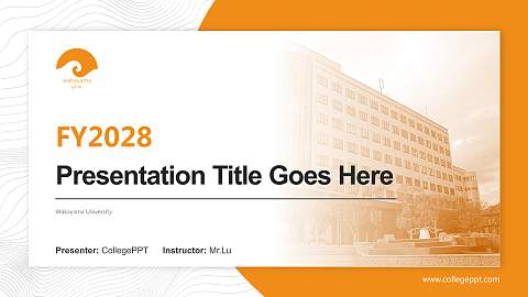 Wakayama University Academic Presentation/Research Findings Report PPT Template