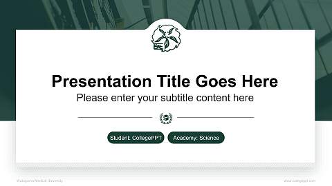 Wakayama Medical University National Scholarship Defense PPT Template