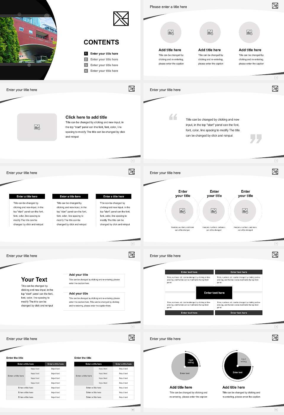 Tokyo Zokei University Course/Courseware Creation PPT Template16:9 ratio PPT effect preview image2