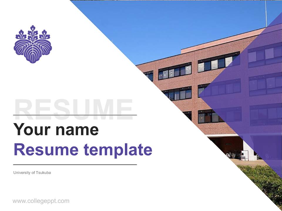 University of Tsukuba Resume PPT Template4:3 ratio PPT effect preview image5