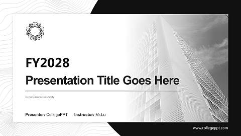 Ueno Gakuen University Academic Presentation/Research Findings Report PPT Template