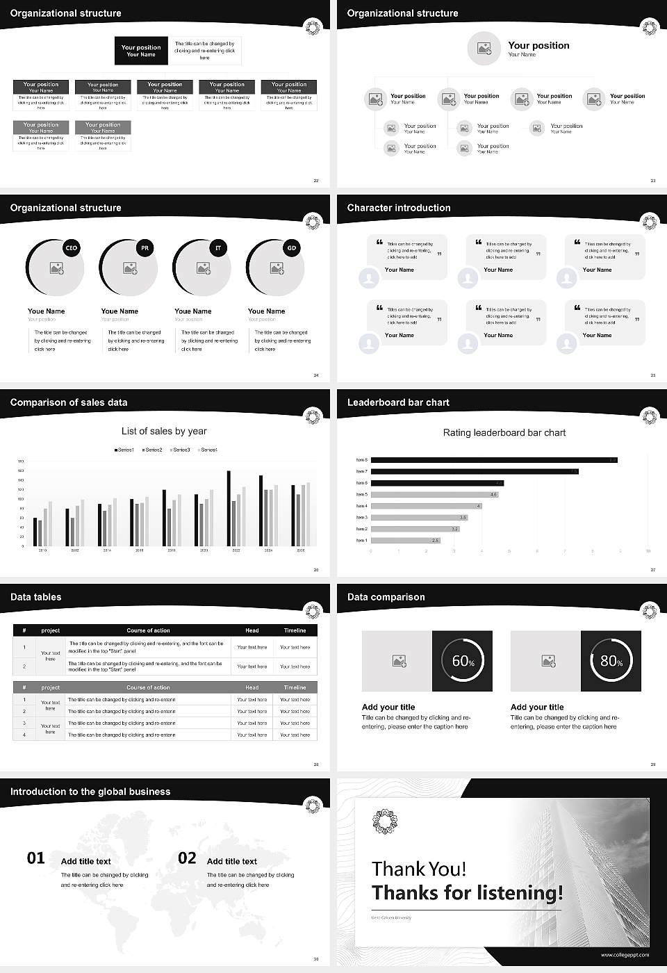 Ueno Gakuen University Academic Presentation/Research Findings Report PPT Template16:9 ratio PPT effect preview image4