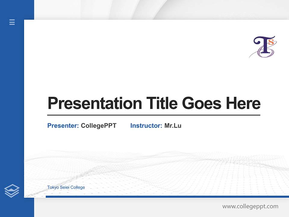 Tokyo Seiei College Thesis Proposal/Graduation Defense PPT Template4:3 ratio PPT effect preview image5