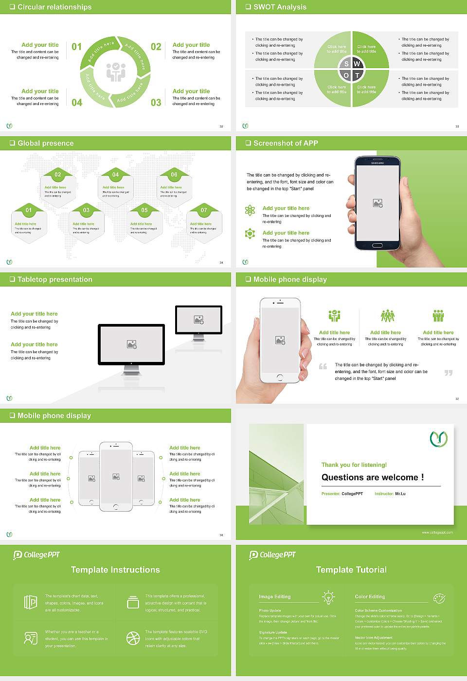 Yamaguchi University General PPT Template16:9 ratio PPT effect preview image5