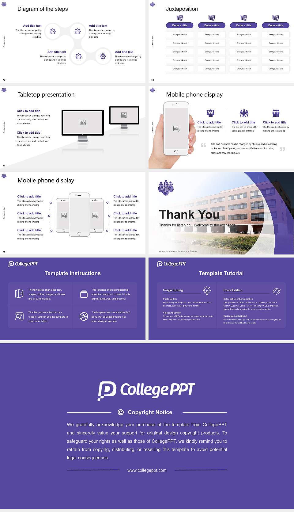 University of Tsukuba Competition/Entrepreneurship Contest PPT Template16:9 ratio PPT effect preview image9