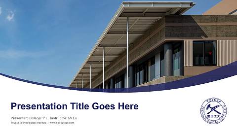 Toyota Technological Institute Course/Courseware Creation PPT Template