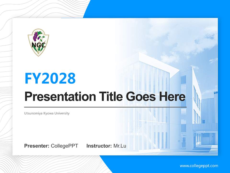 Utsunomiya Kyowa University Academic Presentation/Research Findings Report PPT Template4:3 ratio PPT effect preview image5
