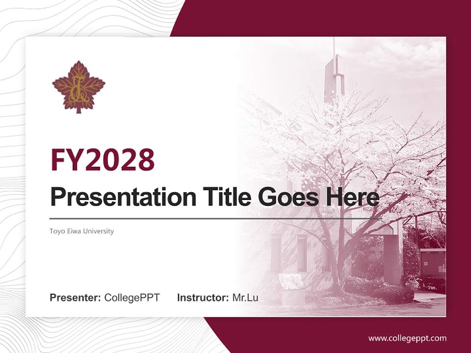 Toyo Eiwa University Academic Presentation/Research Findings Report PPT Template4:3 ratio PPT effect preview image5