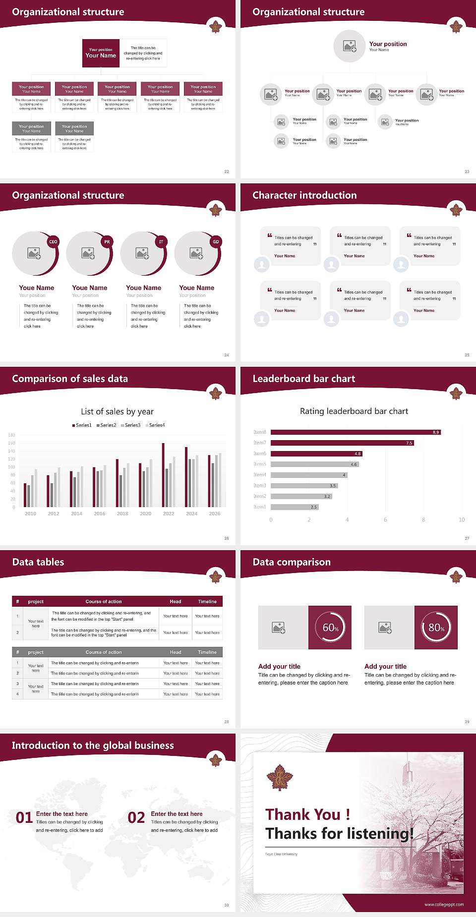 Toyo Eiwa University Academic Presentation/Research Findings Report PPT Template4:3 ratio PPT effect preview image4